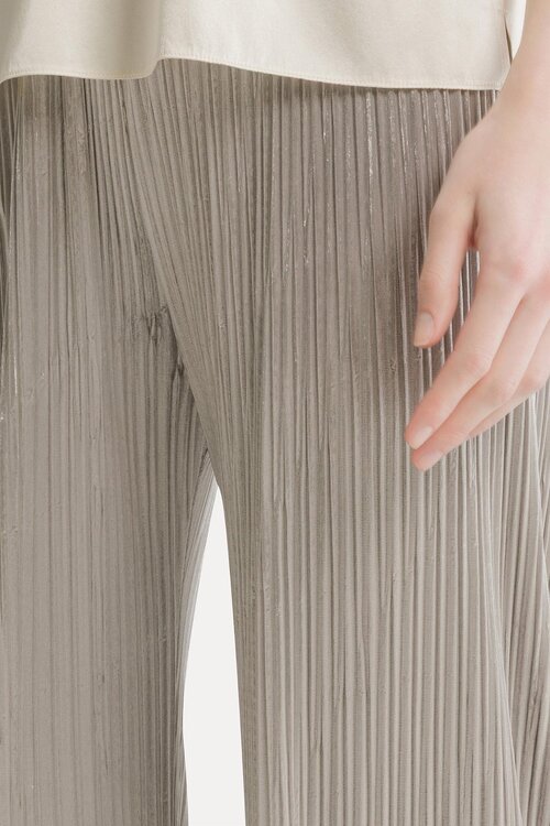 Forte_Forte Silky Samthosen silbergrau