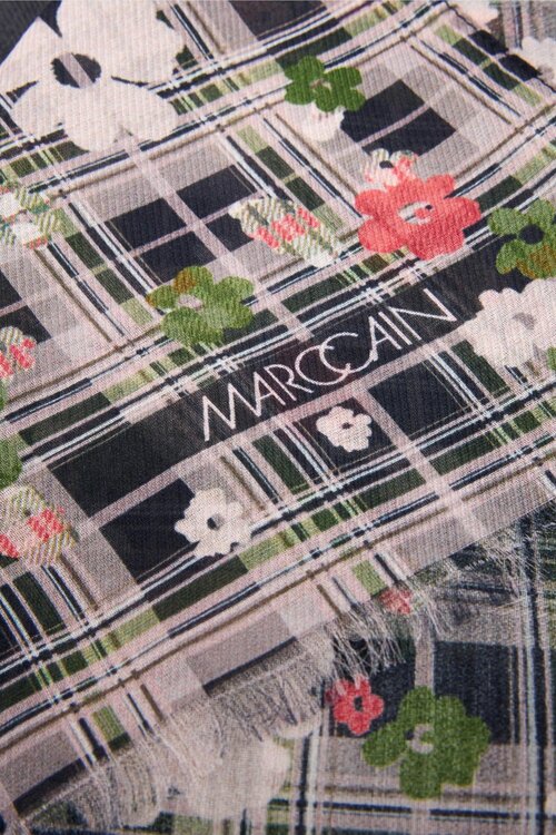 Marc Cain Schal Blume Blau