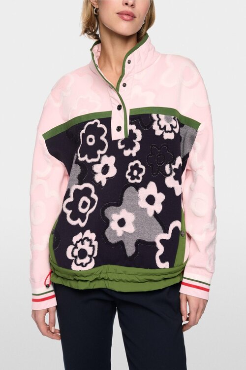 Marc Cain Pullover mit Stehkragen rosa