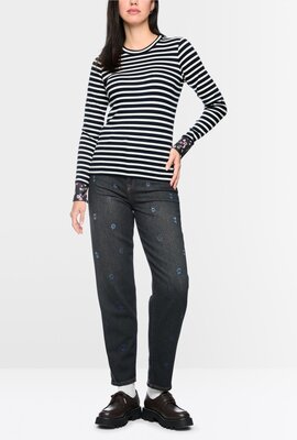 Marc Cain Hemd langarm navy Streifen