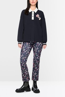 Marc Cain Hose Blumen blau