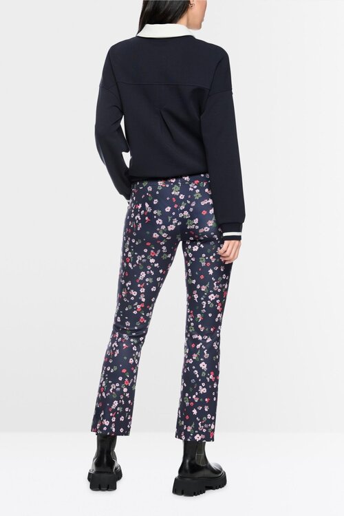 Marc Cain Hose Blumen blau