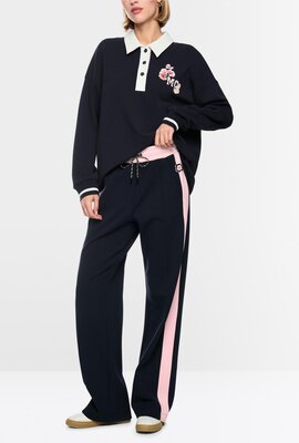 Marc Cain Hose mit weitem Schnitt blau