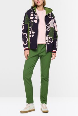 Marc Cain Weste mit Blumenmuster grün