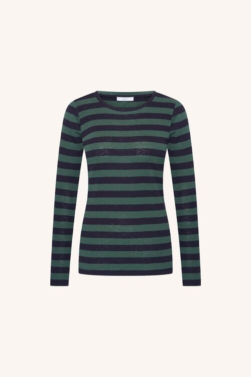 By Bar Basic Streifen T-Shirt Grün