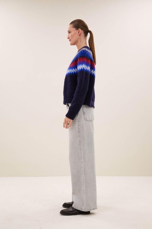 By Bar Jackie Pullover Marineblau