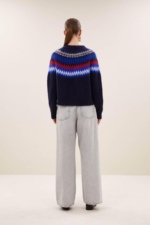 By Bar Jackie Pullover Marineblau