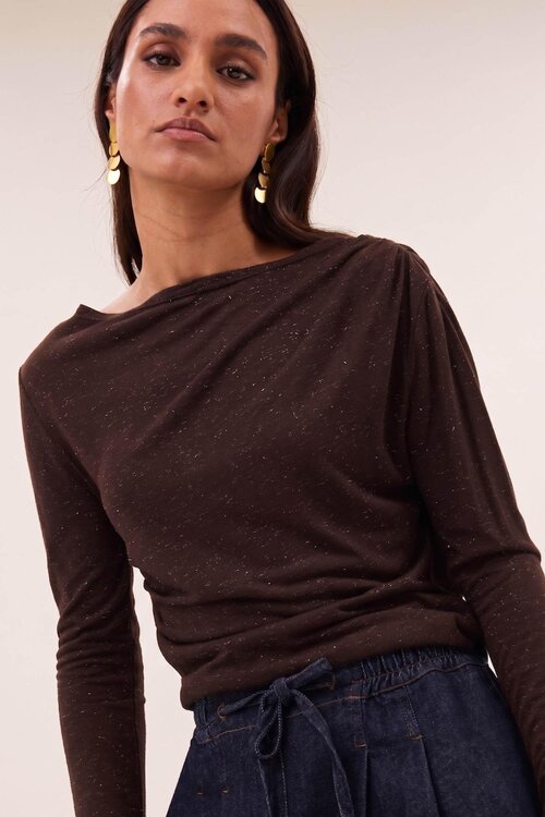 By Bar Leya Sparkling T-shirt Braun
