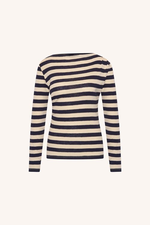 By Bar Leya Streifen T-Shirt Marineblau