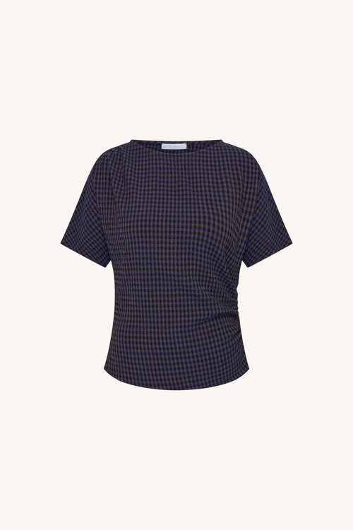 By Bar Lola Karo Bluse Navy