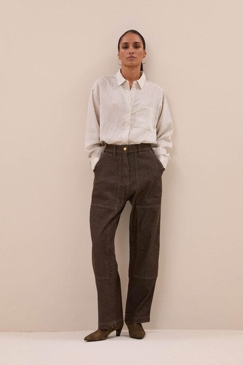 By Bar Lise Streifenbluse Offwhite