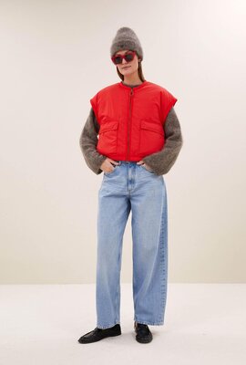 By Bar Gio ärmellose Jacke Rot