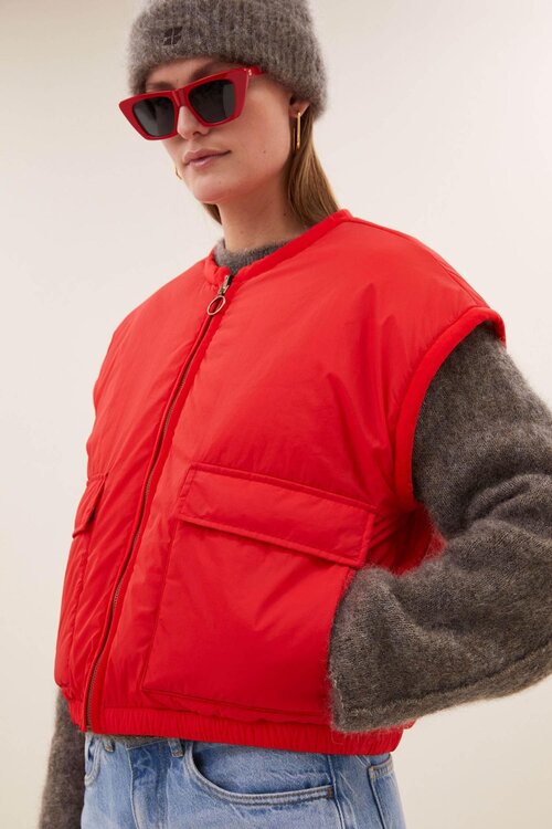 By Bar Gio ärmellose Jacke Rot
