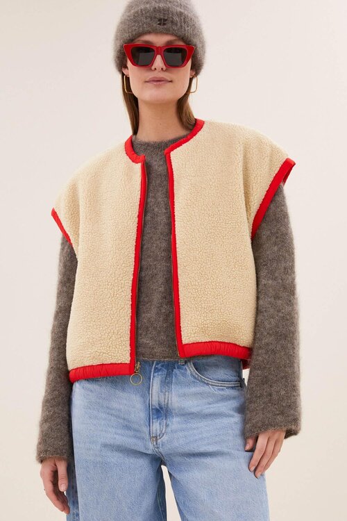 By Bar Gio ärmellose Jacke Rot