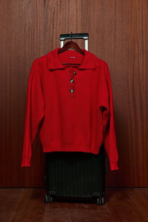 Coco Y Maria Polo Pullover Rot