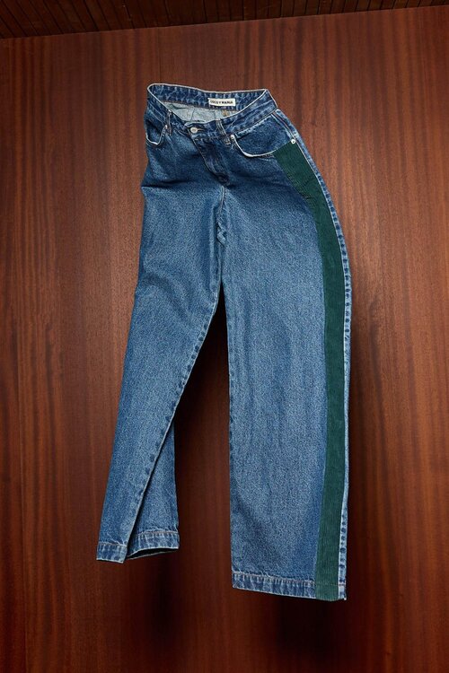 Coco Y Maria Jeans mit weitem Bein Indigo