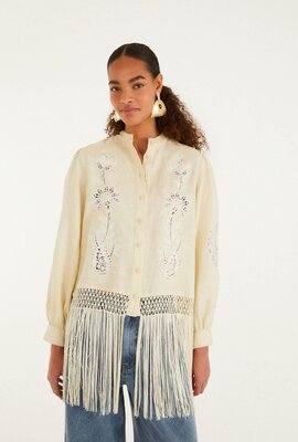 Farm Rio Sand Richilieu Bluse