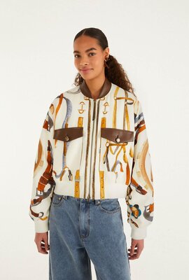 Farm Rio Off White Equestrian Bomberjacke
