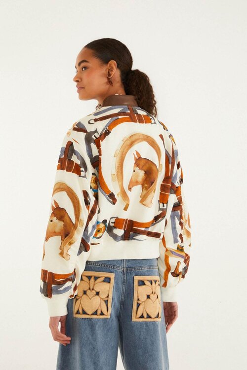 Farm Rio Off White Equestrian Bomberjacke