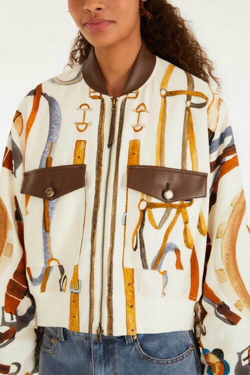 Farm Rio Off White Equestrian Bomberjacke
