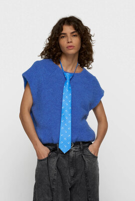10Days Ballonhaarstricktop blau