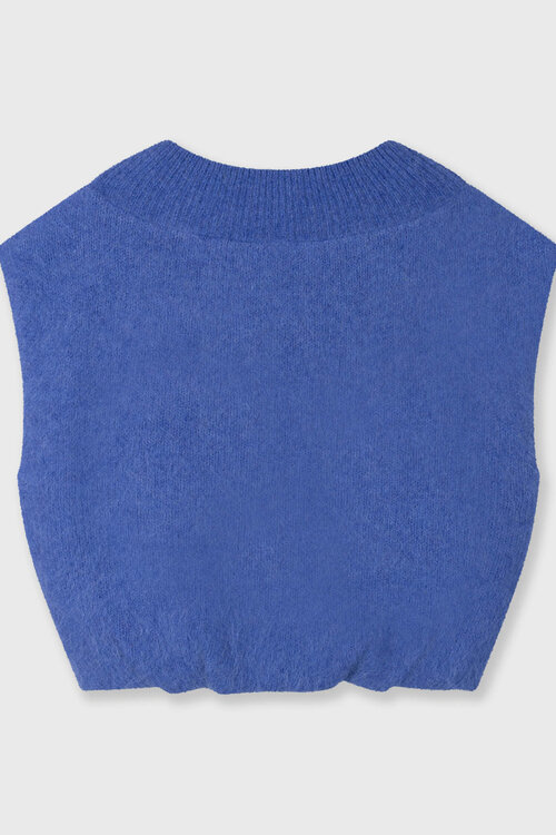 10Days Ballonhaarstricktop blau