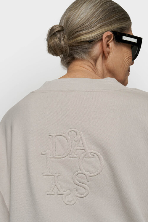 10Days V-Ausschnitt Ballonpullover grau