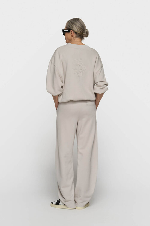 10Days V-Ausschnitt Ballonpullover grau