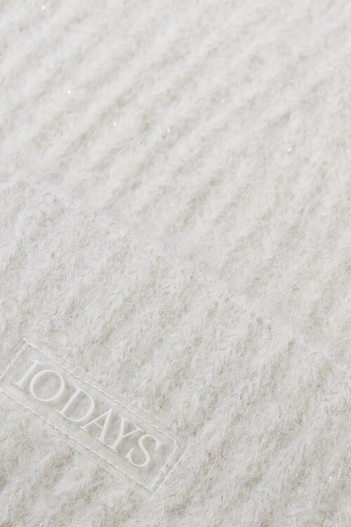 10Days haarige Mütze Lurex Ecru
