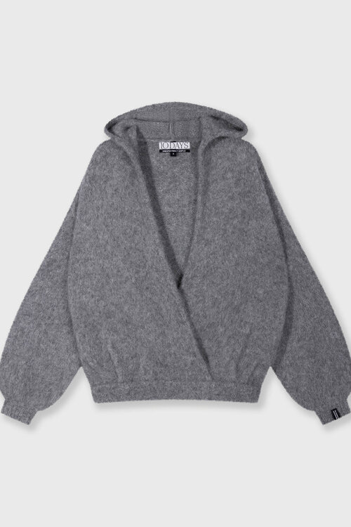 10Days Hooded Strickpullover grau