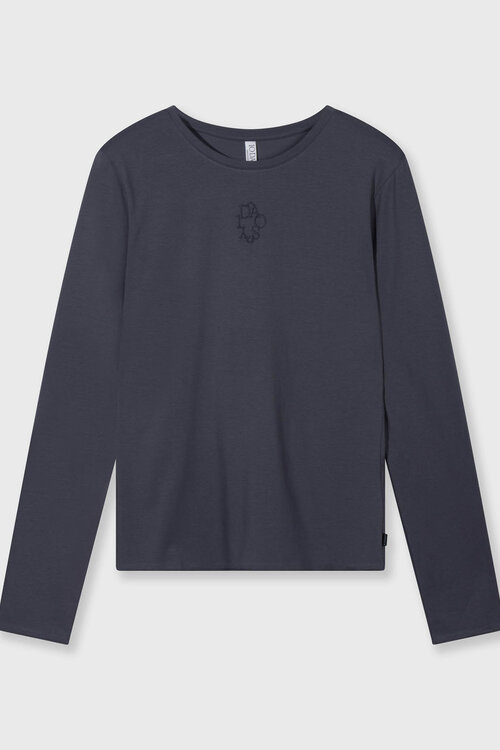 10Days Slim Langarmshirt Blau