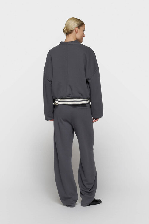 10Days cropped Cardigan Fleece Blau