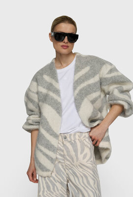 10Days Strickjacke Ecru Zebra
