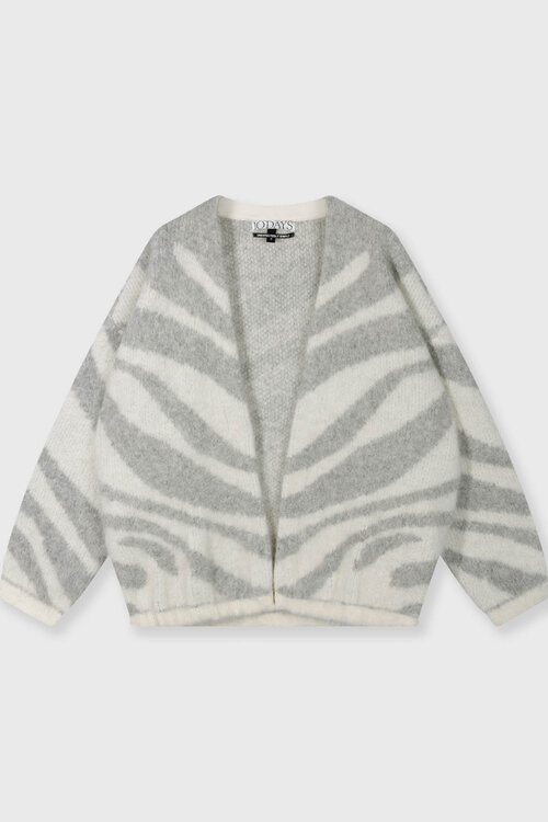 10Days Strickjacke Ecru Zebra