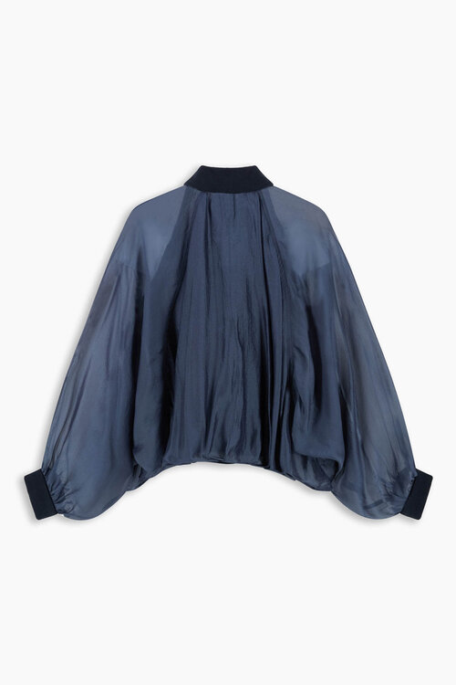 8PM Frangipani Bomber Jacke Marineblau