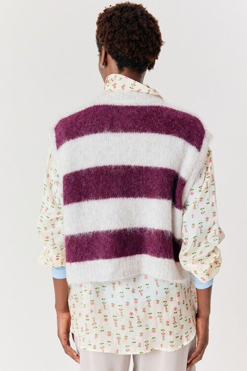 American Vintage Niby Pullover Ärmellos Aubergine