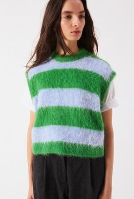 American Vintage Niby Pullover Ärmellos Grün