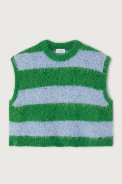 American Vintage Niby Pullover Ärmellos Grün