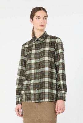 Max Mara Weekend Bluse Karo Khaki