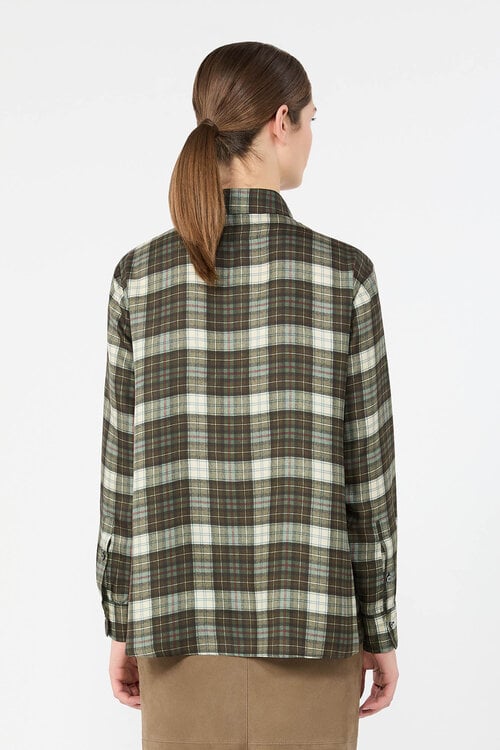 Max Mara Weekend Bluse Karo Khaki
