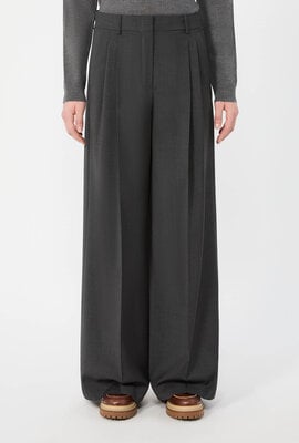 Max Mara Weekend Wide Leg Hose Grau