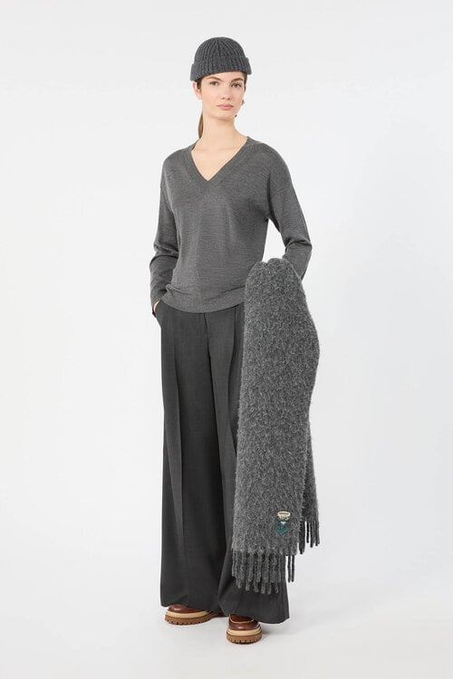 Max Mara Weekend Wide Leg Hose Grau