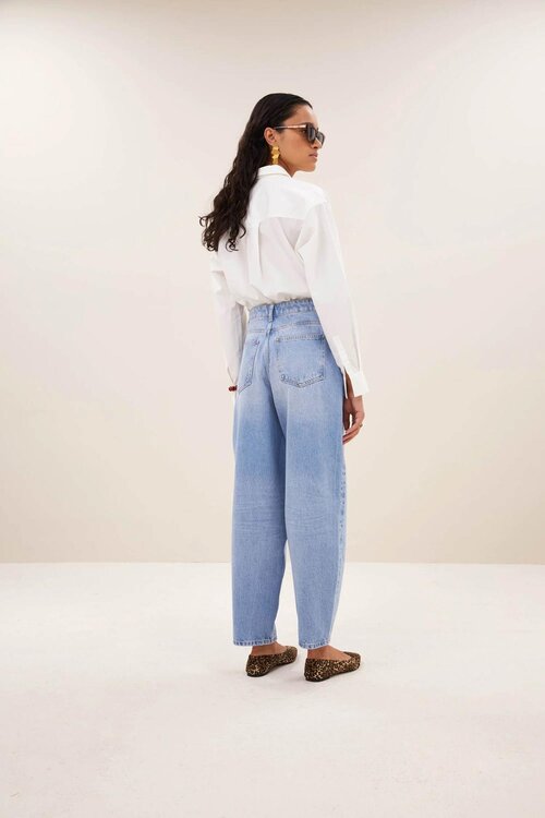 By Bar Baloe Barrel Jeans Hellblau
