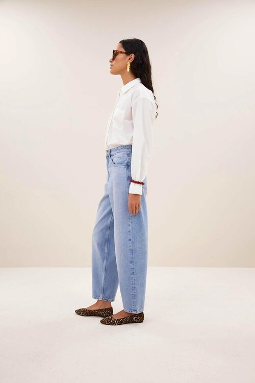 By Bar Baloe Barrel Jeans Hellblau