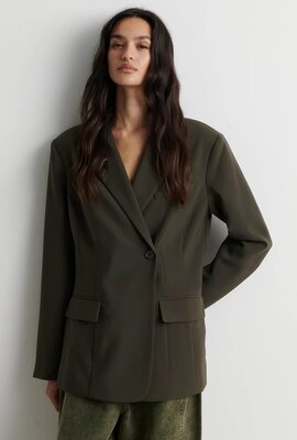 Second Female Olive Fique Taillierter Blazer