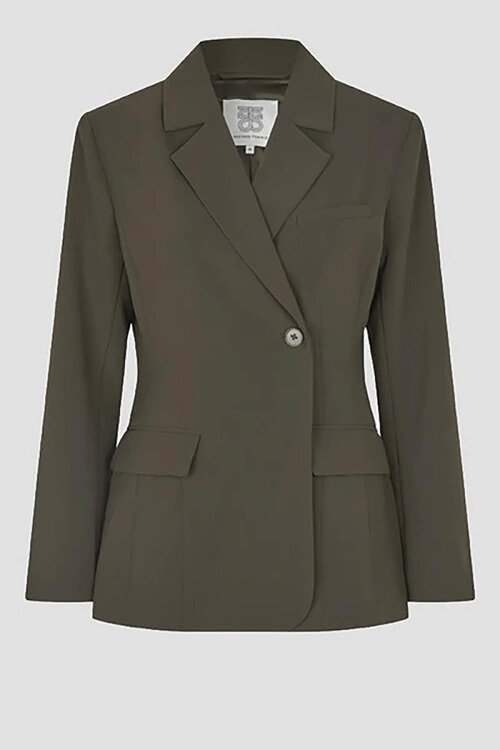 Second Female Olive Fique Taillierter Blazer