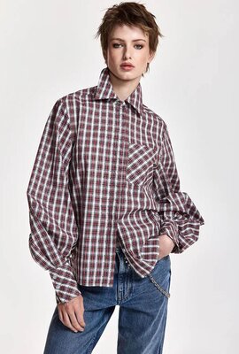 Essentiel Antwerp Bluse Karo Rot
