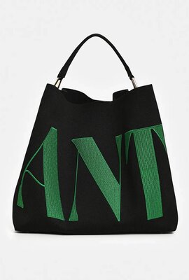 Essentiel Antwerp Shopper Tasche Schwarz/Grün