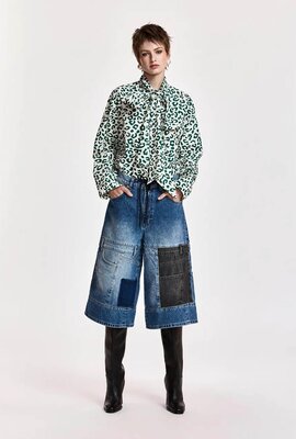 Essentiel Antwerp Jeans Wide Leg Bermuda Indigo
