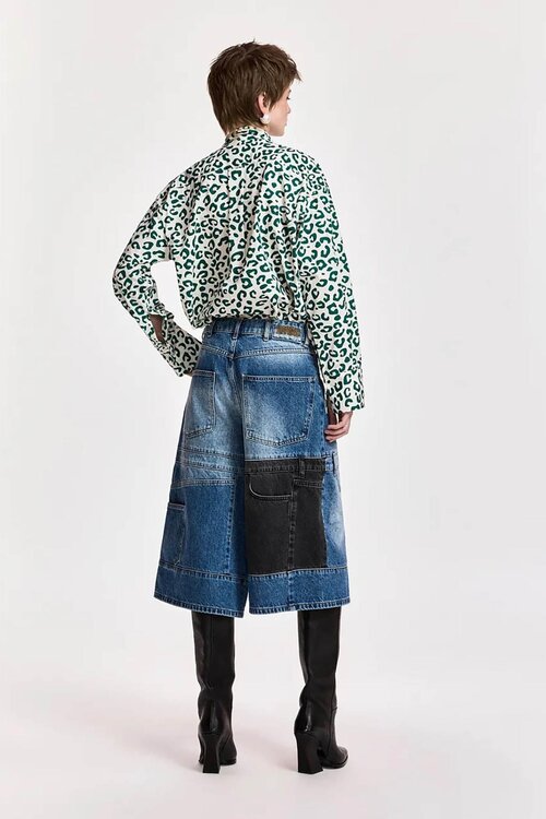 Essentiel Antwerp Jeans Wide Leg Bermuda Indigo